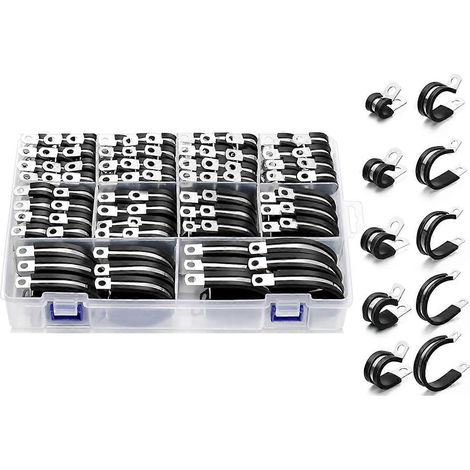 Kabelbinder – 112-teiliges Set, 10 Größen – Verschiedene Schlauchschellen