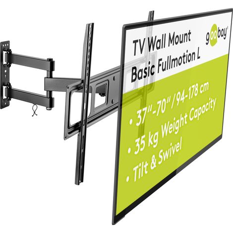 Support Mural TV Orientable et Inclinable pour écrans 37-70 Pouces (94-178 cm) / Accroche Television Mural Charge Max. 35 KG/Fixation Murale TV pour Tele VESA 300 x 300 (1/5)
