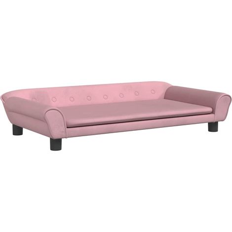 Cama para perros de terciopelo rosa 100x50x21 cm vidaXL