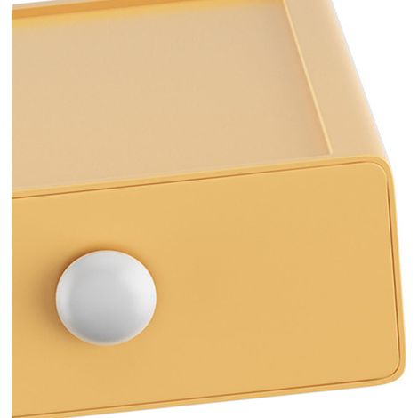Schubladenartige Aufbewahrungsbox für den Schreibtisch, Büroaufbewahrungsbox, multifunktionaler Organizer, Halter für Schreibwaren und andere Utensilien, zitronengelb. (1/5)