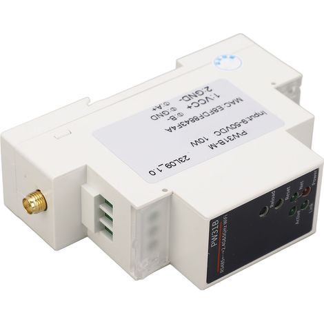 Serveur série WiFi basse tension PW31B-M pour objets connectés (RS485 vers WiFi double bande 2,4 et 5 GHz), montage sur rail, alimentation 9-50 V CC. (1/5)