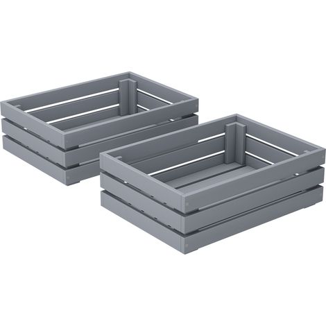 Schubkasten Novaro, Grau, 2er Set, Vicco