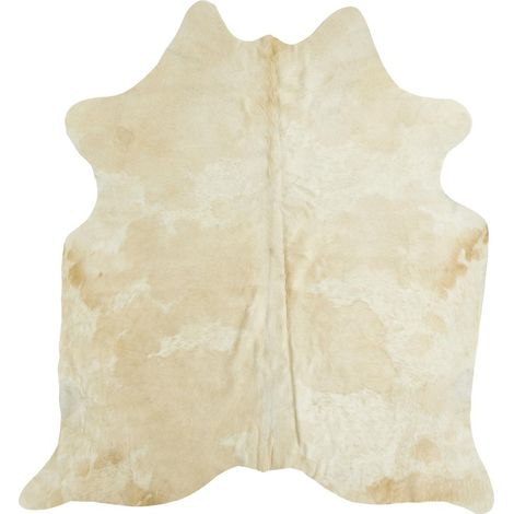 Tapis peau de vache 160x180 beige et marron kilm fait à la main PEAU E