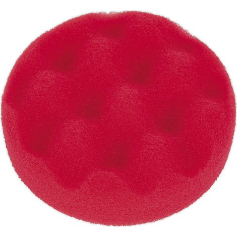 Sealey PTCCHW80R Hook-and-Loop Buffing & Polishing Foam Head 80 x 25mm - Red/Ultra-Soft