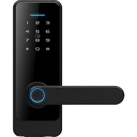 【Nouveau produit】Serrure intelligente à empreinte digitale et code C89, serrure de porte intérieure, système TUYA C89, noire