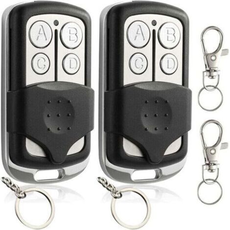 Telecommande Universelle Portail 2 Pièces Telecommande Porte de Garage Telecommande Copieuse Bip Portail Universelle Duplicateur de Telecommande Voiture Télécommande Clonage à 4 Touches 433,92 M (1/4)