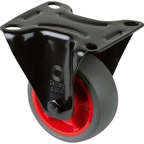 BS Rollen BS Transportrolle L810, Bockrolle Ø 80mm,B 32mm,100kg mit Anschraubplatte,grau (1/3)