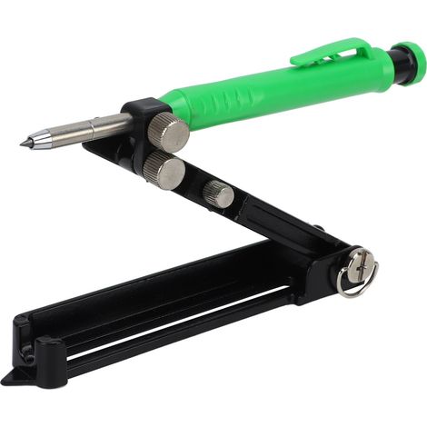 Crayon de menuisier multifonction en alliage d'aluminium, outil de traçage pour bois et bricolage, gabarit de mesure à tracer, marqueur de ligne précis (1/5)