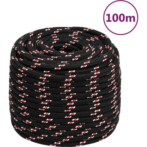 Bootsseil Schwarz 18 mm 100 m Polypropylen