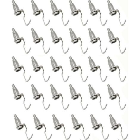 Crochets de suspension pour photos, lot de 30 crochets réglables en acier inoxydable pour exposer des œuvres d'art, crochets de suspension robustes (1/5)
