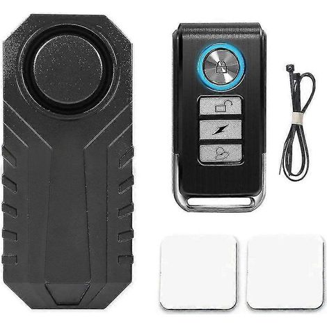 Alarma de seguridad inalámbrica antirrobo por vibración de 113 dB para motocicleta y bicicleta, resistente al agua, con control remoto RKY (1/4)