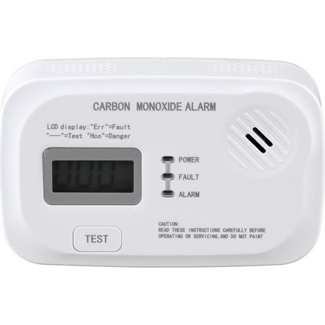 Melchioni MKC-208A Rilevatore di Monossido di Carbonio Sensore Elettrochimico 10-550 PPM Allarme 85 dB Batterie colore Bianco