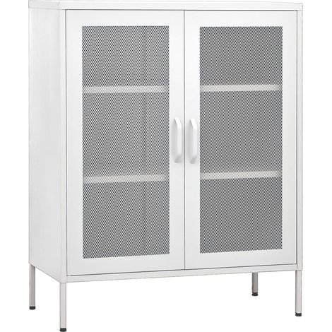 Maison Exclusive - Armadietto Bianco 80x35x101,5 cm in Acciaio