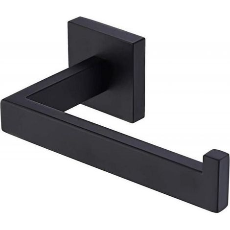 Porte Papier Toilette Support Mural Porte Rouleau Papier Salle de Bain en Acier Inoxydable SUS304 Derouleur WC Noir Mat, Matte Noir (1/3)