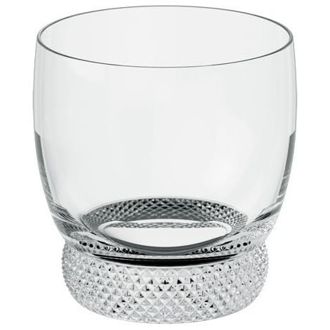 Verre à Whisky Octavie, Verre en Cristallin au Décor Taillé en Diamants Sous la Coupe, Compatible Lave-Vaisselle, 360 ml (1/4)