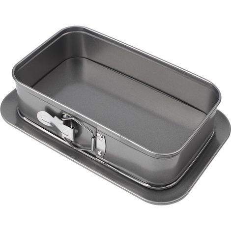 Molde rectangular profesional de acero al carbono con base desmontable. Molde desmontable de fácil desmolde para tartas de queso, tiramisú, mousse y pizza. Utensilios de cocina para repostería.