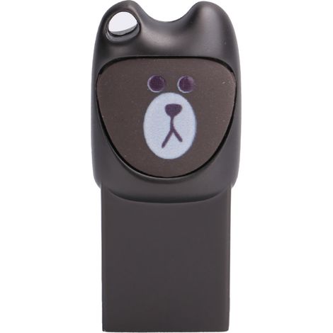 Clé USB 2.0 grise 32 Go, motif dessin animé mignon, avec adaptateur micro USB pour téléphone et ordinateur. (1/5)