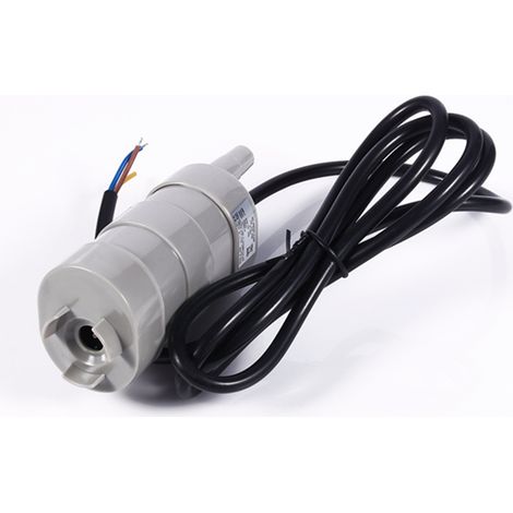 Mini pompe à eau submersible verticale 12 V CC, 5 m, 1000 l/h, avec câble nu noir de 1,5 m.