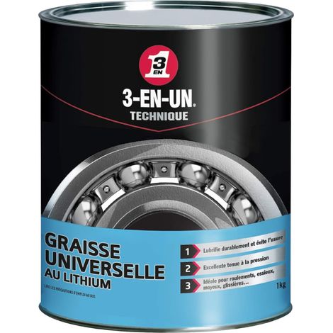 Wd40 Company – Graisse universelle au lithium 1kg – Lubrification longue durée – Résistante à l'eau et à la pression – Protection contre rouille et corrosion