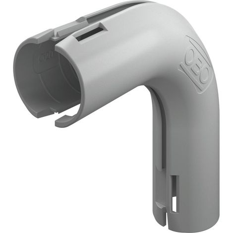 OBO Bettermann Quick-Pipe-Bogen 90° M20 Polypropylen lichtgrau RAL 7035, 2154054