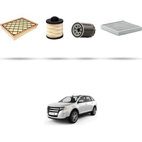 Kit tagliando 4 filtri compatibile con Ford Edge 2.0 Tdci Bi-turbo 154kw dal 2015 al 2018 (1/5)