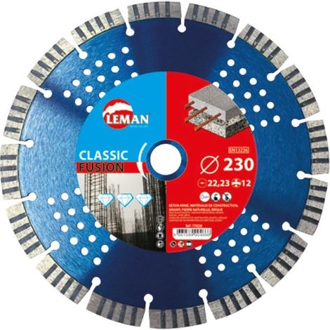 Leman - Disque Diamant Segments Béton Armé 115x22,23 Ht 12