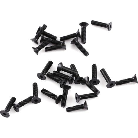 Kit de 300 vis, boulons, écrous et rondelles à tête hexagonale creuse en acier allié noir M3 (1/5)