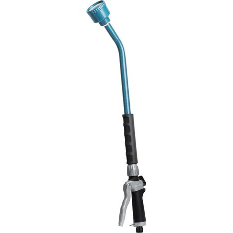 Bâton d'arrosage en métal de 62 cm, long pommeau de jardin avec manche, tige d'arrosage  Douche douce et contrôle du débit, idéal pour paniers suspendus, arbustes, plantes, fleurs et pelouses, bleu