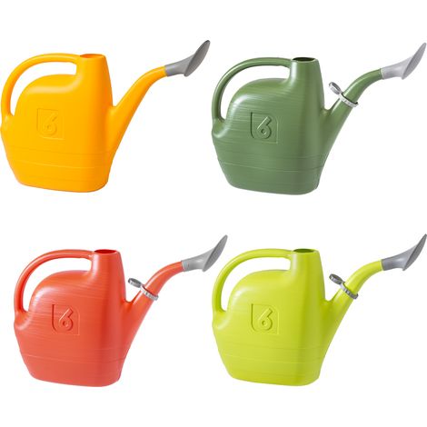 Annaffiatoio Innaffiatoio in Plastica Piante Giardino con Rosetta Doccetta 6 Lt - Colore: Arancione