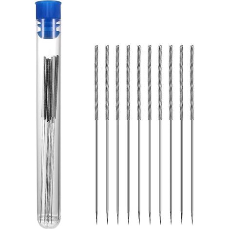 Kit di pulizia per stampante 3D, ugelli ad ago per la pulizia, ugelli per estrusore in acciaio inossidabile, 10 pezzi da 0,4 mm, ugelli in acciaio inossidabile, aghi per la pulizia, aghi per la pulizi
