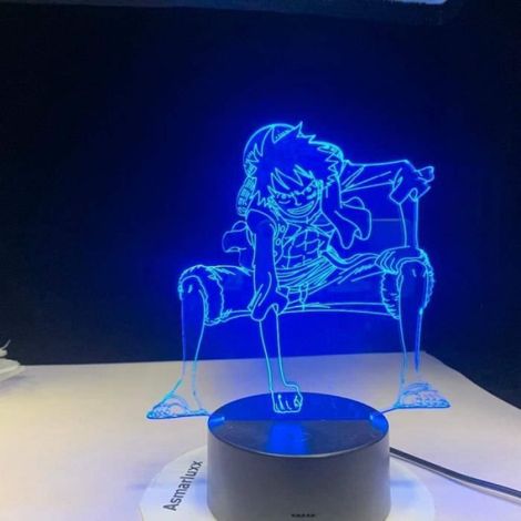 3D Led Vision Creative Anime Luffy Style Night Light USB One Piece Lampe de Table 7 Changement de Couleur Décoration de La Maison (1/4)