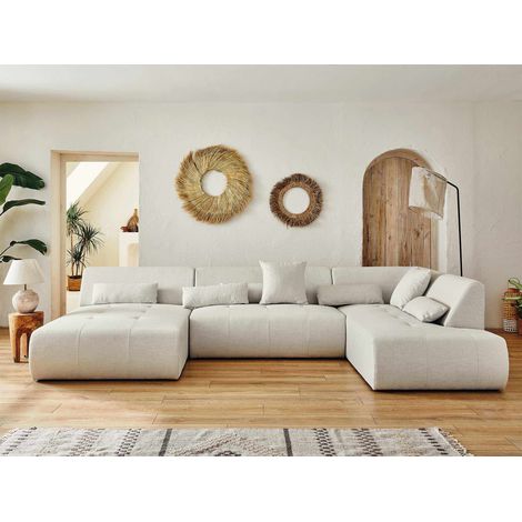 Onyx – 7-sitzer wohnlandschaft rechts – aus stoff - beige (1/5)