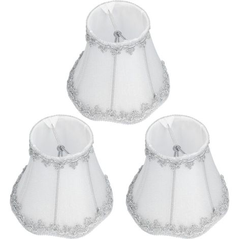 SJLERST 3 pièces abat-jour moderne E14 bougie lustre abat-jour Clip sur Installation décoration intérieure