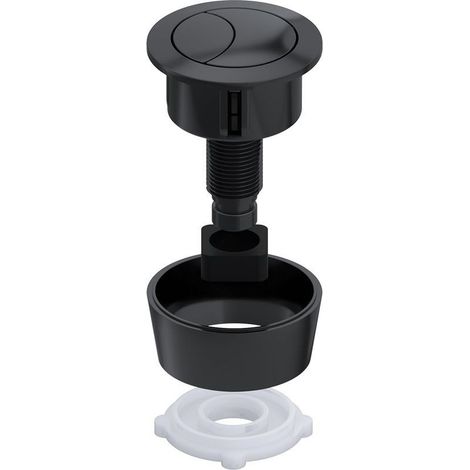 Kit de double bouton poussoir de chasse d'eau universel pour trou de couvercle de 20 mm, 40 mm, 50 mm, 60 mm (noir mat) (1/5)