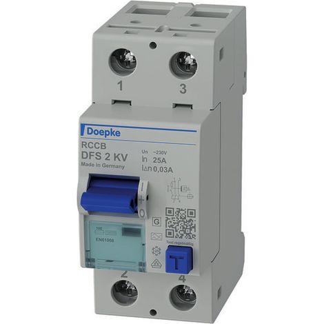 Disjoncteur 'Š¢ courant r'Š¢siduel DFS 2 025-2/0,03-A KV, 2 ples, type A