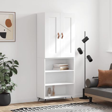 Highboard Weiß 69,5x34x180 cm Holzwerkstoff (1/5)