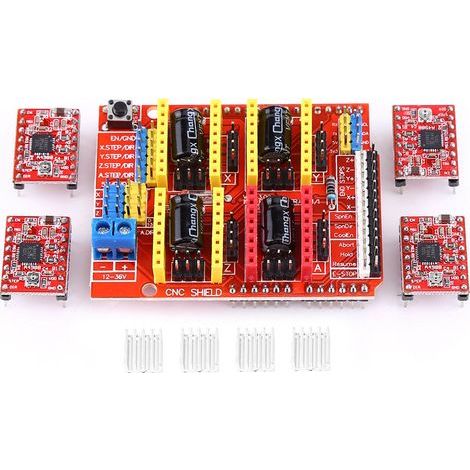 Shield CNC mit A4988 Motortreibern für 3D-Drucker und Gravierer – 4er-Pack (1/5)