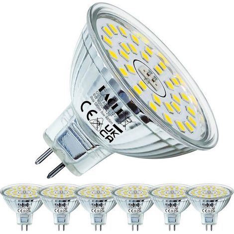 Ampoule LED - GU5.3 - MR16 - 6W - Blanc Froid 6000K - Lot de 10-Ywey (1/4)