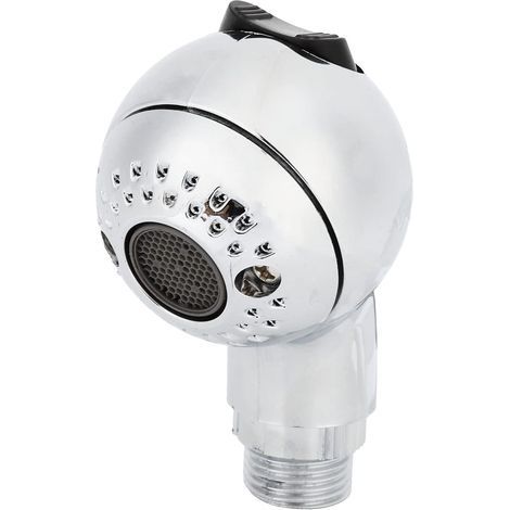 Duschkopfadapter, seitlicher Schalter für Shampoo, Haarstyling-Zubehör, leichter, hitzebeständiger Edelstahl-Duschkopf mit 2 Temperaturreglern (1/5)