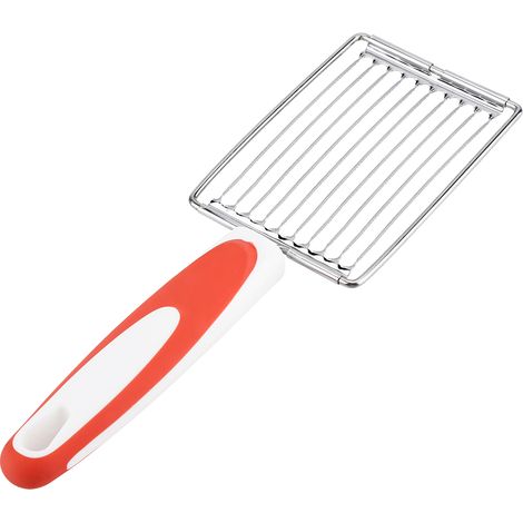 Schneidewerkzeug aus Edelstahl für Aufschnitt, Schinken, Obst, Tomaten, weiche Lebensmittel (Orange) (1/5)