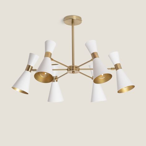 Plafonnier Aluminium 6 Spots Jigger Blanc (1/5)