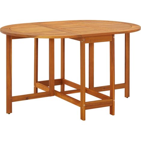 Mesa de jardín madera maciza de acacia 130x90x72 cm vidaXL (1/5)