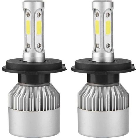 Zerone phare LED H4 2pcs H4 LED 36W 8000LM phare voiture Hi / Lo faisceau ampoules automatiques 6000K (blanc) (1/4)