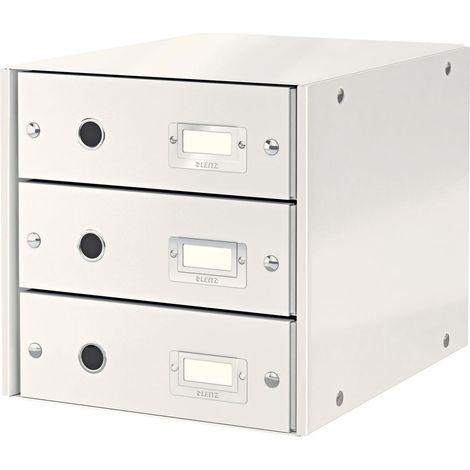 Leitz 60480001 Click&Store Cassettiere, Colore Bianco, 3 cassetti (1/5)