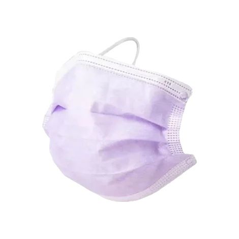 Einwegmaske, 3-lagiges Design, atmungsaktives Material, Lila-200PCS (1/2)
