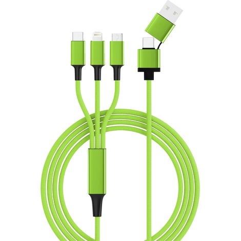 Smrter USB-Ladekabel  USB 2.0 Apple Lightning Stecker, USB-A Stecker, USB-C® Stecker, USB-Micro-B St