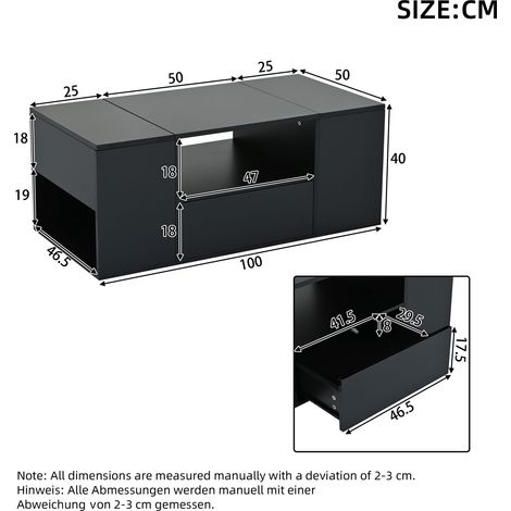 Modulares Sofa aus Stoff in Schwarz 100 x 50 x 40 cm HOMAIRE (1/5)