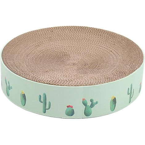 Jouet pour Chat, Carton ondulé Chat cataire grattoir grattoir à Ongles Tapis Chaton lit Jouet-Vert-Moyen (1/4)