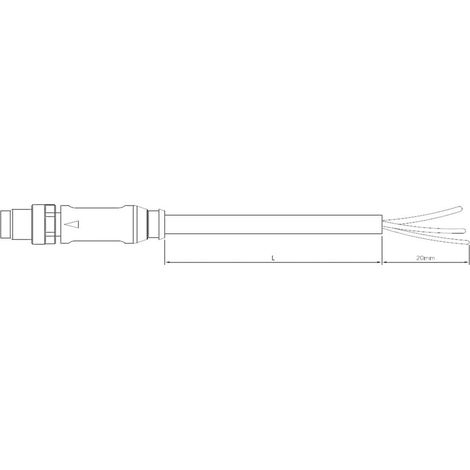 TE Connectivity 2273000-1 Sensor-/Aktor-Steckverbinder, konfektioniert M8 Stecker, gerade 1.50 m Pol