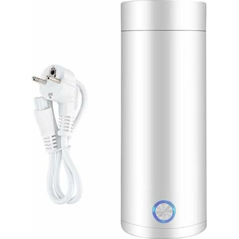 Bouilloire et thermos miniatures de 400 ml, bouilloire électrique portable de voyage, ébullition rapide en 4 minutes, 3 en 1 en acier inoxydable 304 (1/4)
